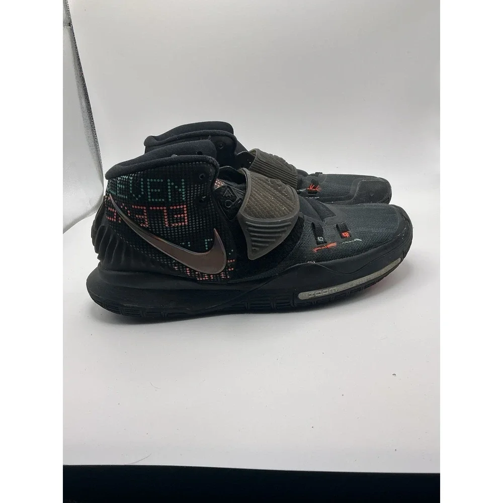 Nike Kyrie 6 VI BQ4630-006 Men's Size 8 Black Multi-Color Basketball Shoes